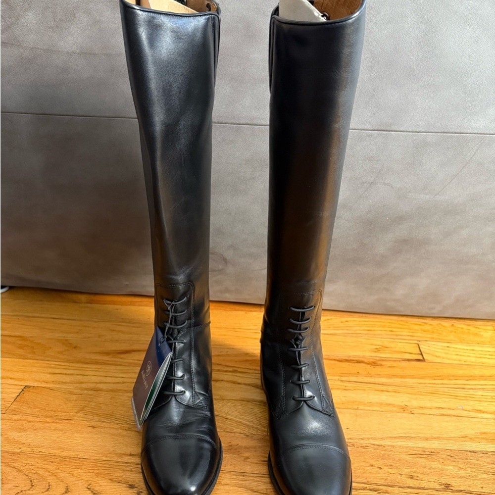 Black Leather Riding Boots
